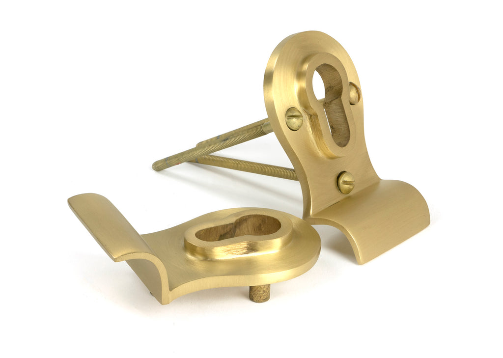 From The Anvil's Satin Brass 50mm Euro Door Pull (Back to Back Fixings)