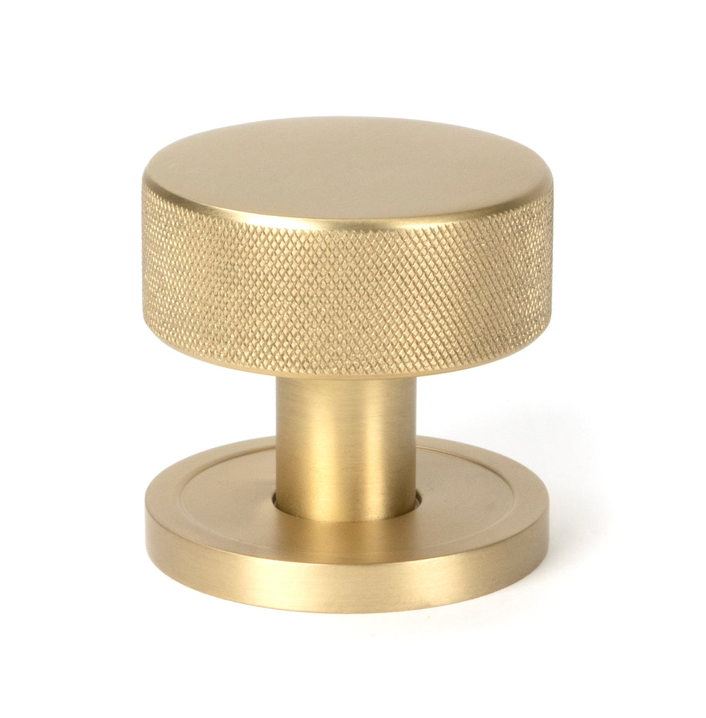 From The Anvil's Satin Brass Brompton Mortice/Rim Knob Set