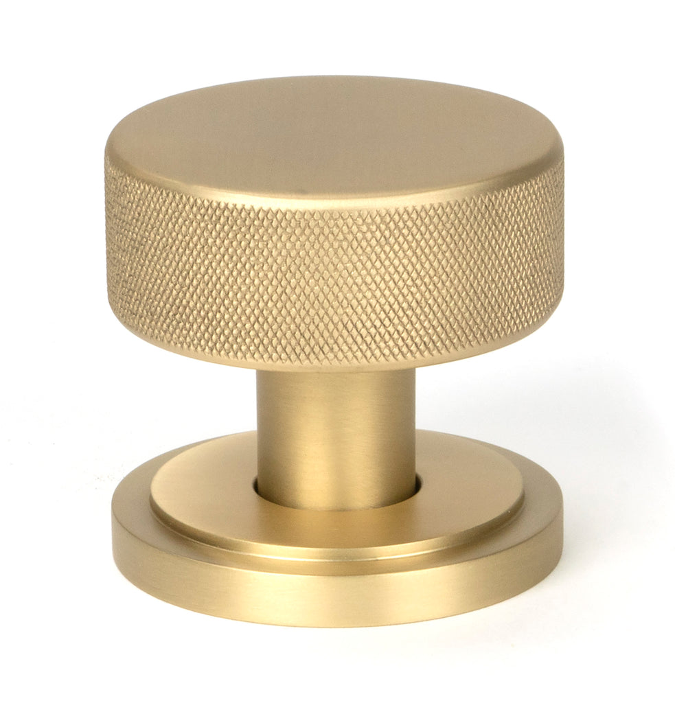 From The Anvil's Satin Brass Brompton Mortice/Rim Knob Set