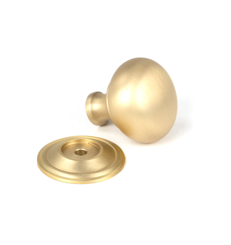 From The Anvil's Satin Brass Mushroom Cabinet Knob