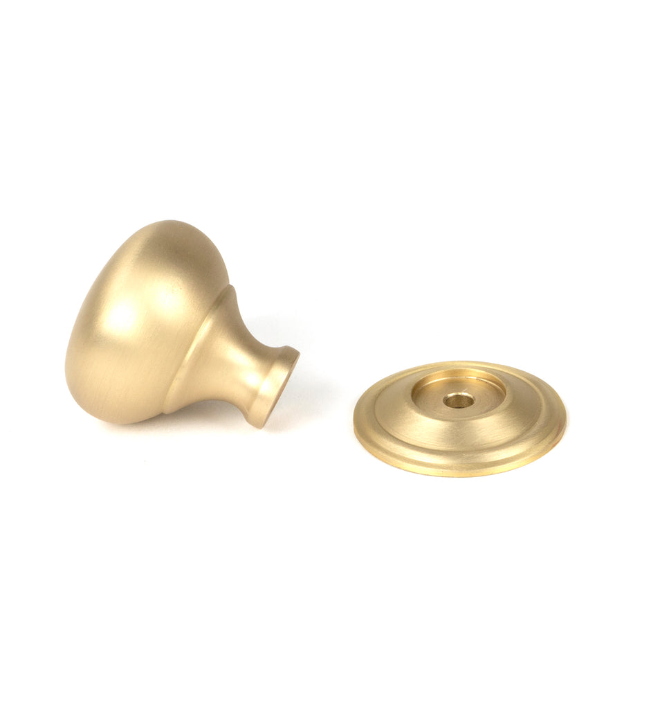 From The Anvil's Satin Brass Mushroom Cabinet Knob