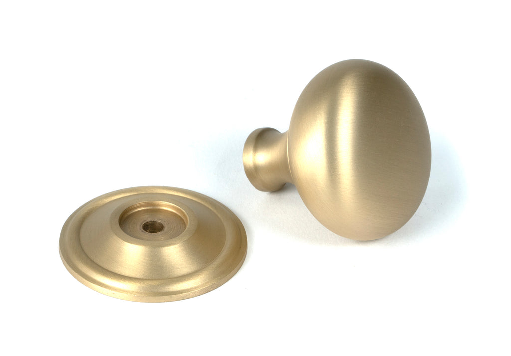 From The Anvil's Satin Brass Mushroom Cabinet Knob