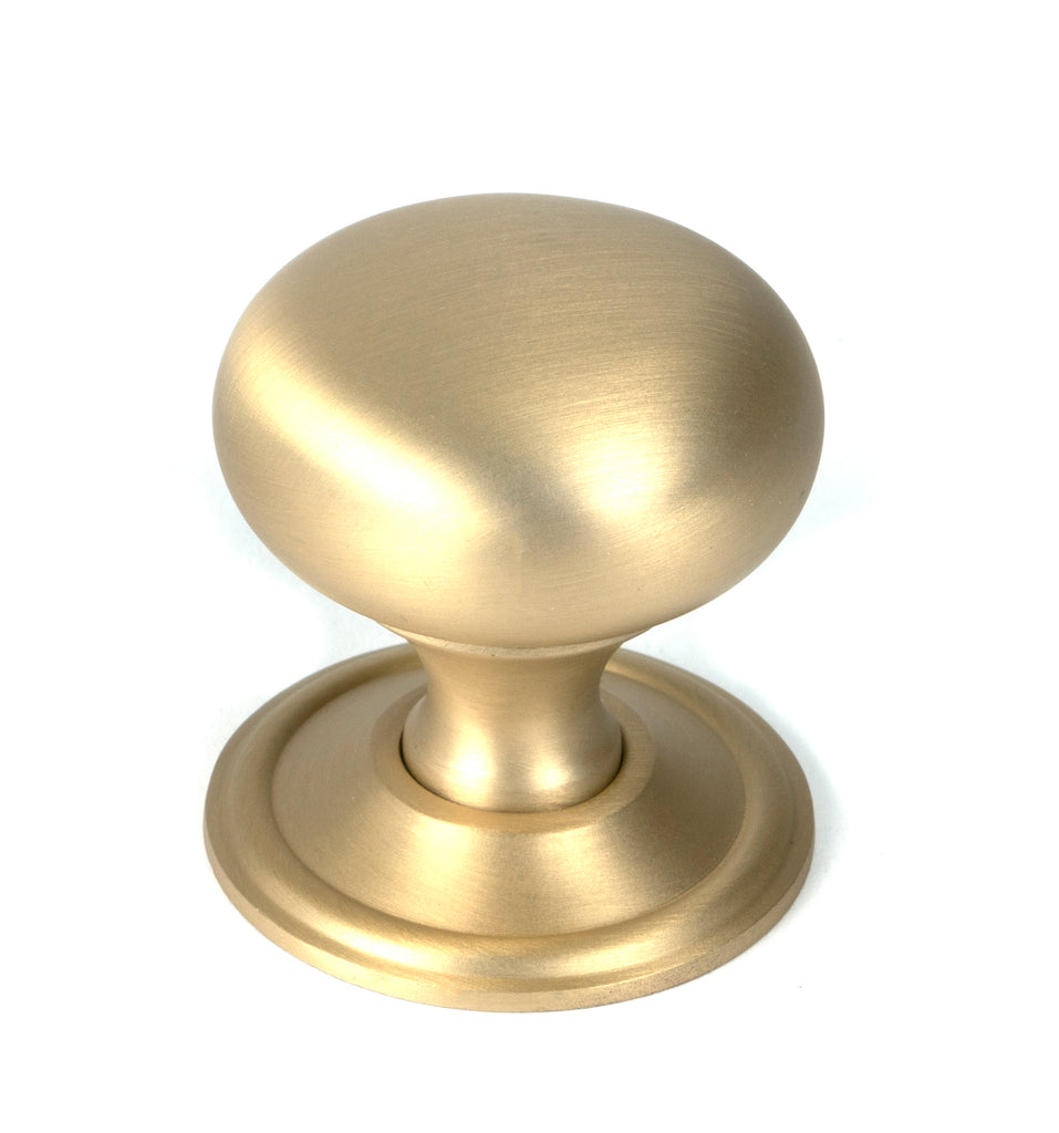 From The Anvil's Satin Brass Mushroom Cabinet Knob