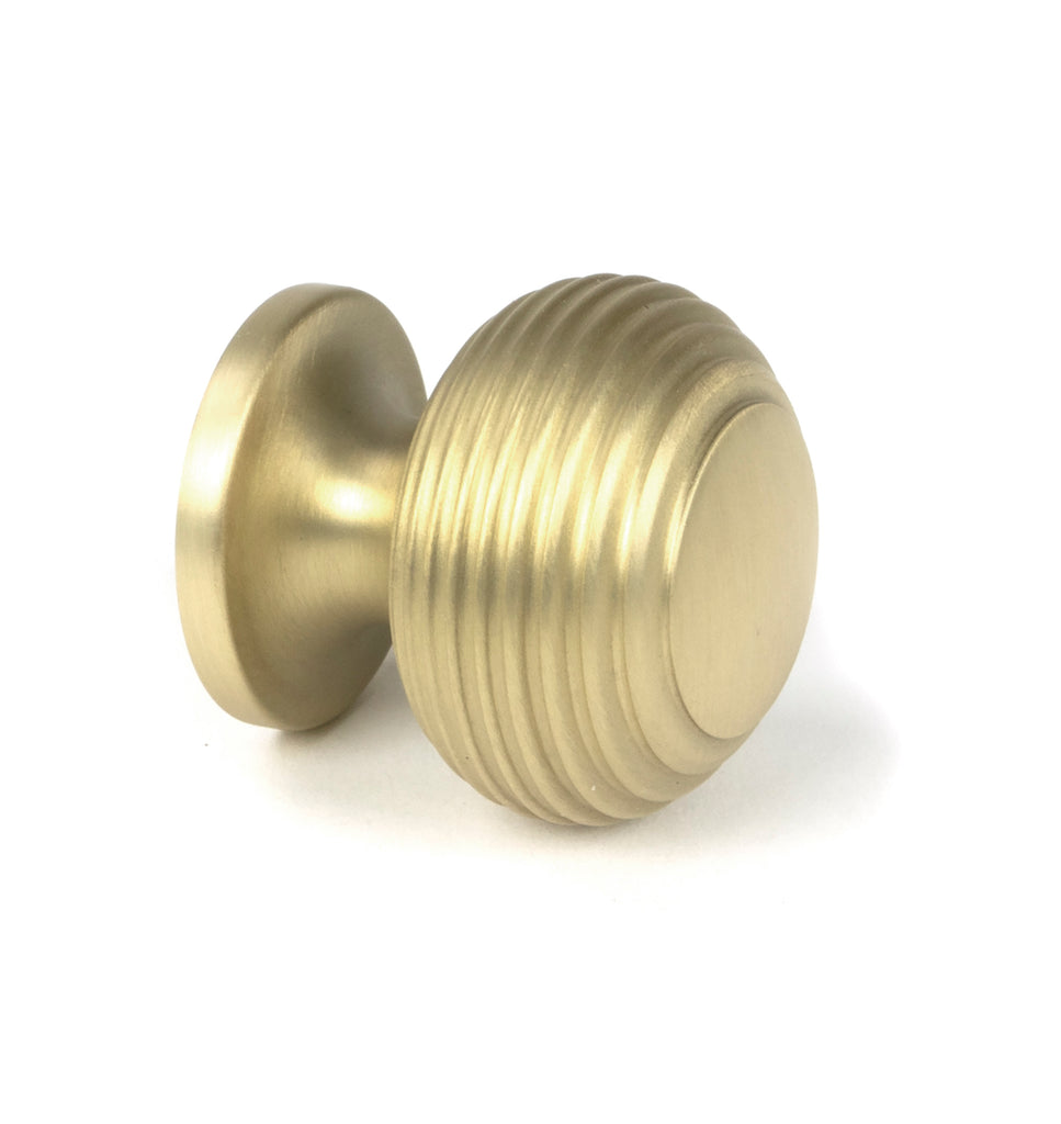 From The Anvil's Satin Brass Beehive Cabinet Knob