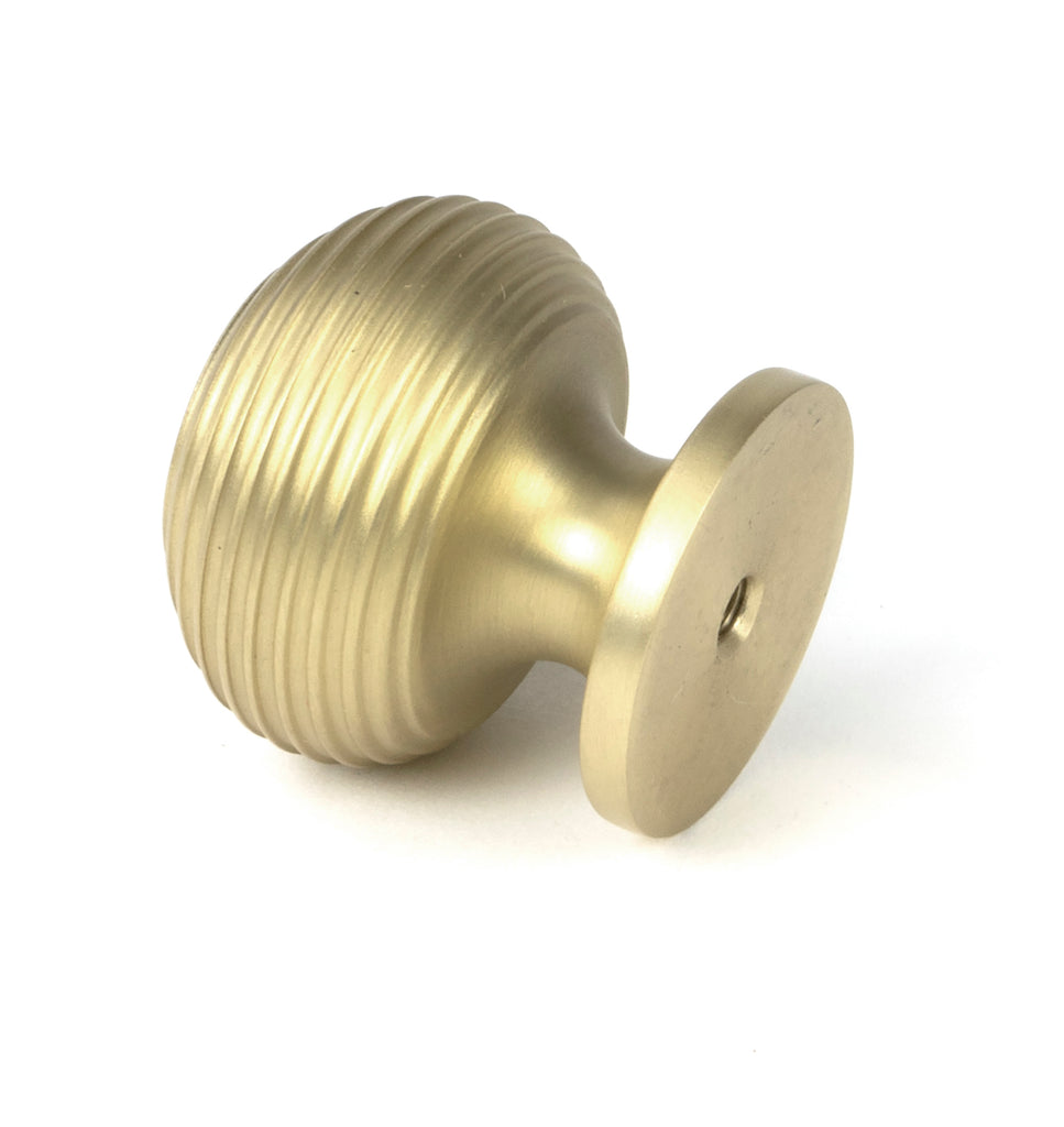 From The Anvil's Satin Brass Beehive Cabinet Knob