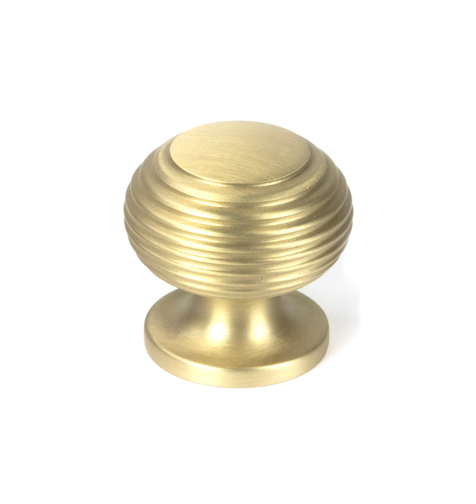 From The Anvil's Satin Brass Beehive Cabinet Knob