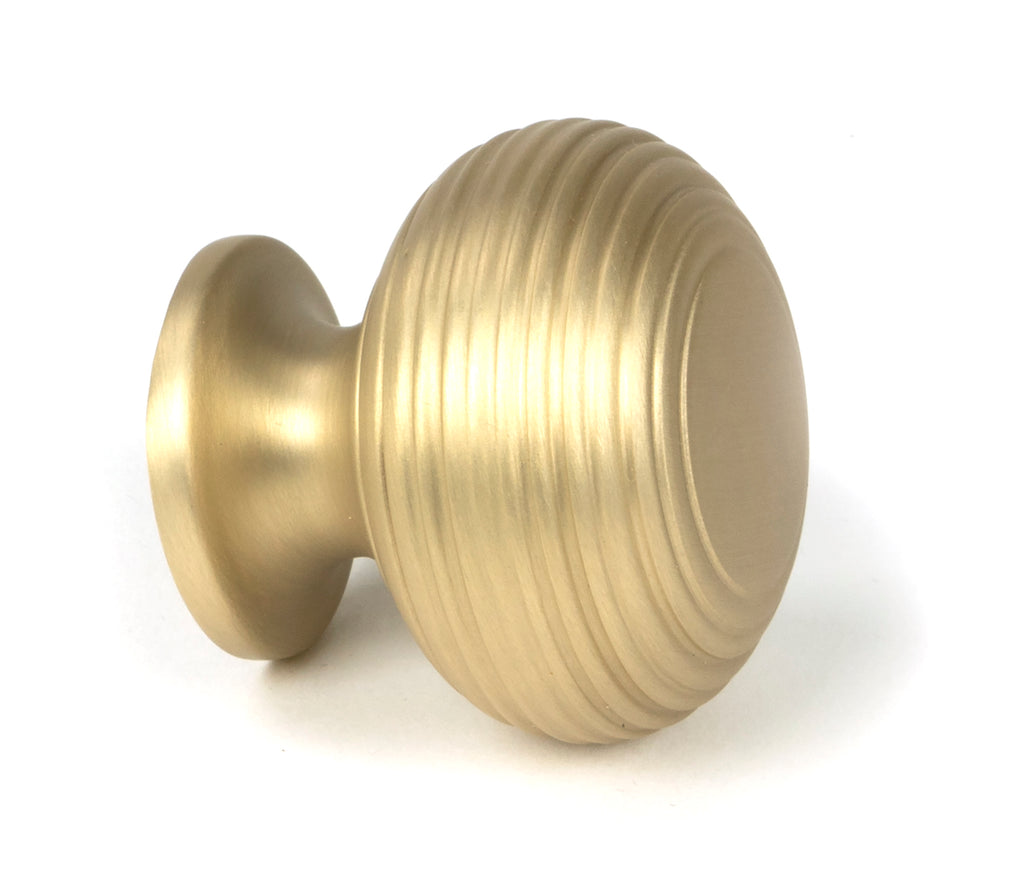 From The Anvil's Satin Brass Beehive Cabinet Knob