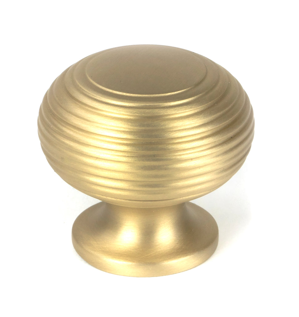 From The Anvil's Satin Brass Beehive Cabinet Knob