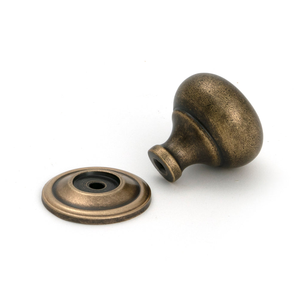 From The Anvil's Burnished Brass Mushroom Cabinet Knob