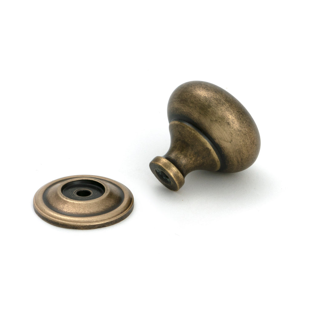 From The Anvil's Burnished Brass Mushroom Cabinet Knob