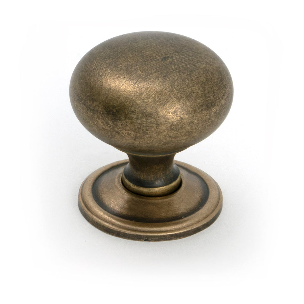 From The Anvil's Burnished Brass Mushroom Cabinet Knob