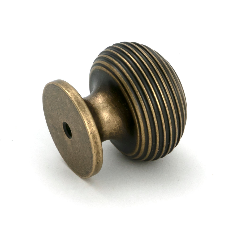 From The Anvil's Burnished Brass Beehive Cabinet Knob