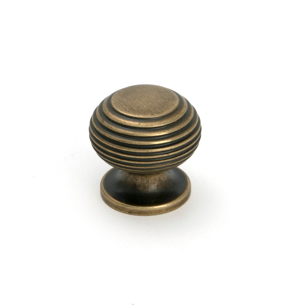 From The Anvil's Burnished Brass Beehive Cabinet Knob