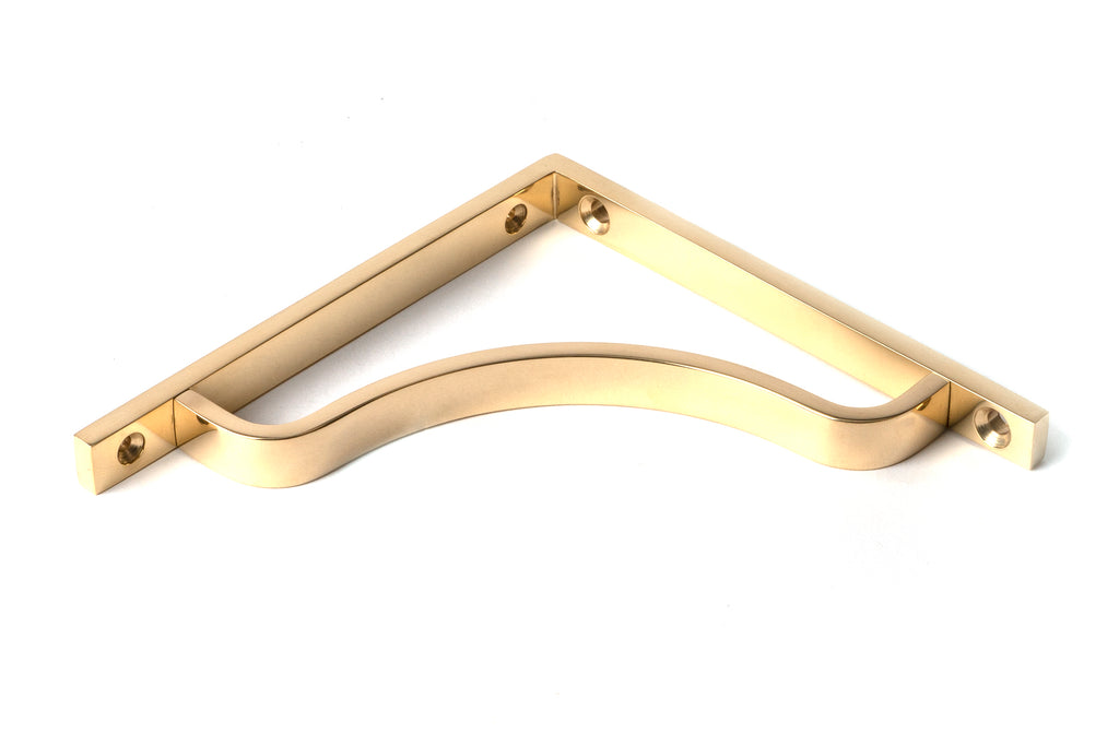 From The Anvil's Polished Brass Abingdon Shelf Bracket