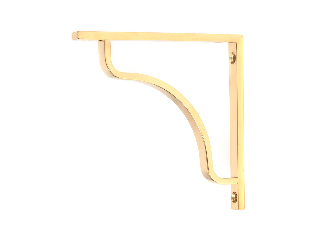 From The Anvil's Polished Brass Abingdon Shelf Bracket