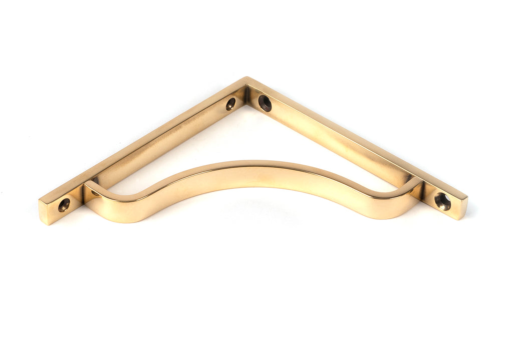 From The Anvil's Aged Brass Abingdon Shelf Bracket