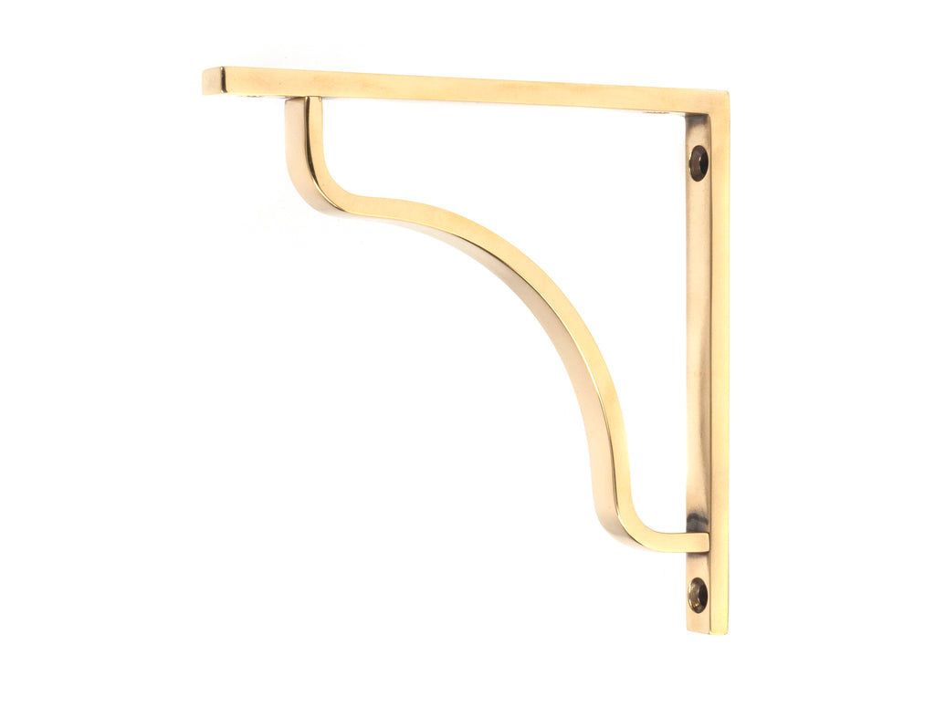 From The Anvil's Aged Brass Abingdon Shelf Bracket