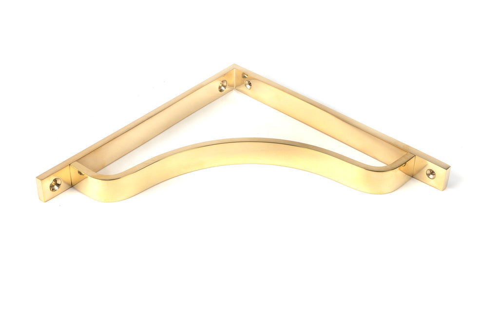 From The Anvil's Polished Brass Abingdon Shelf Bracket