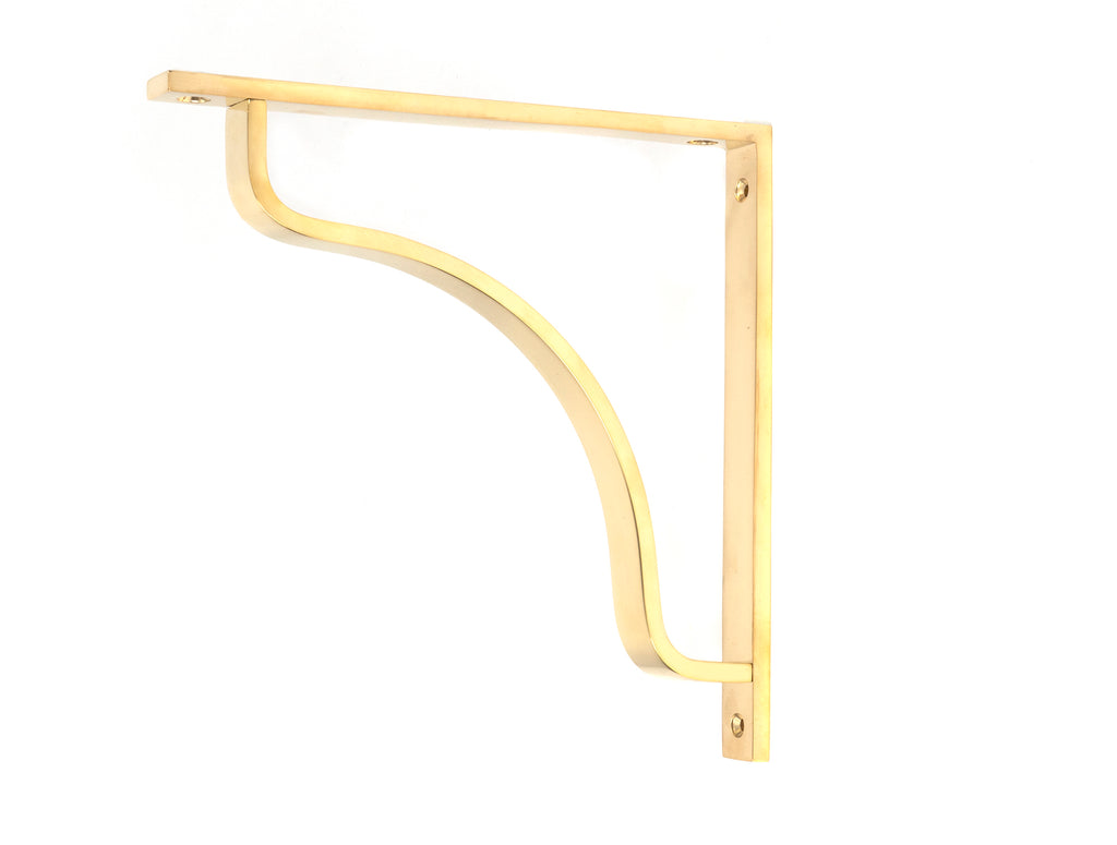 From The Anvil's Polished Brass Abingdon Shelf Bracket