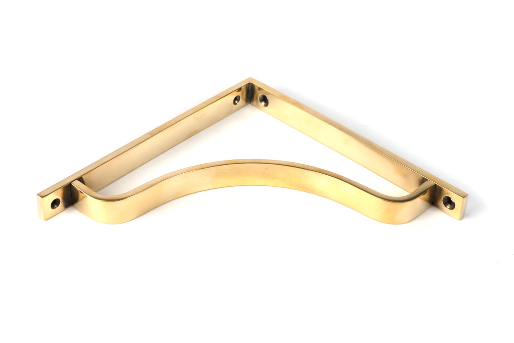 From The Anvil's Aged Brass Abingdon Shelf Bracket