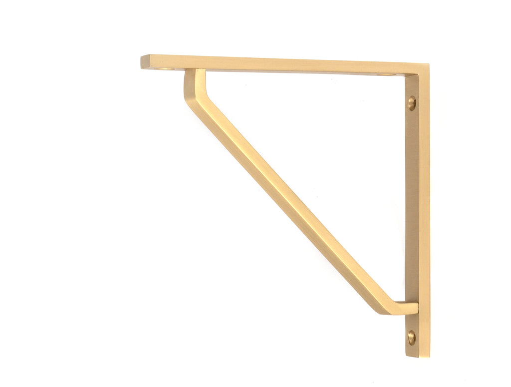 From The Anvil's Satin Brass Barton Shelf Bracket