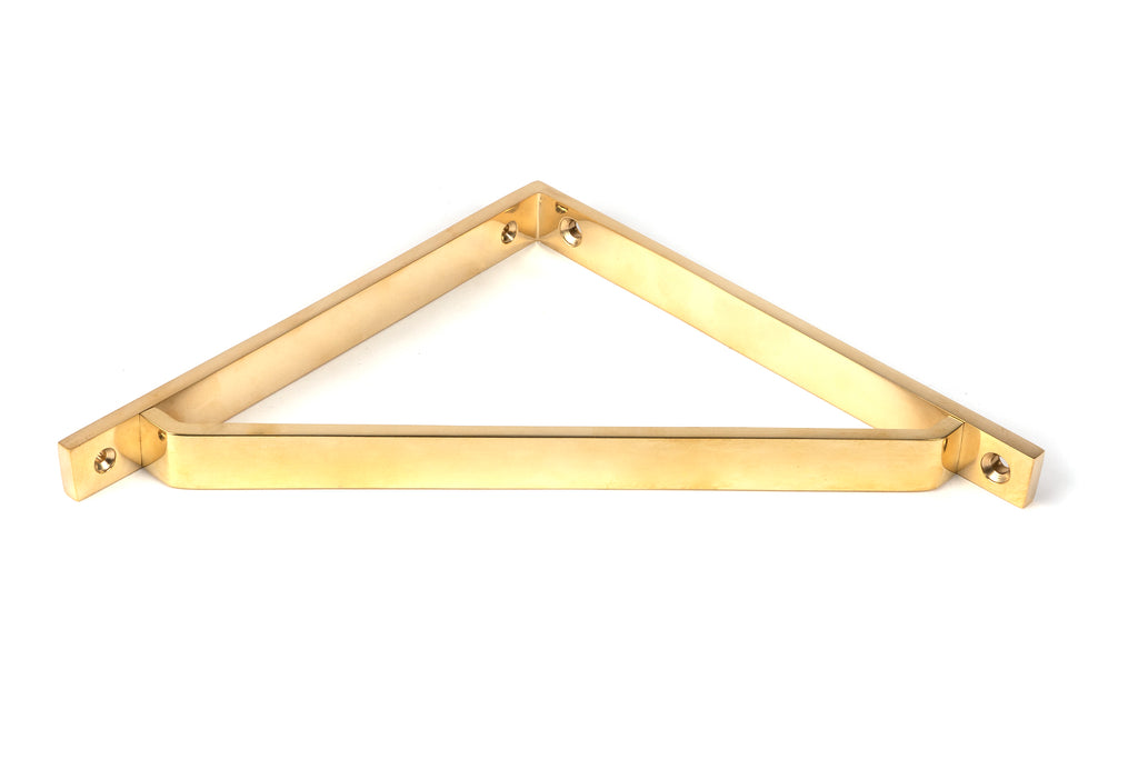 From The Anvil's Polished Brass Barton Shelf Bracket