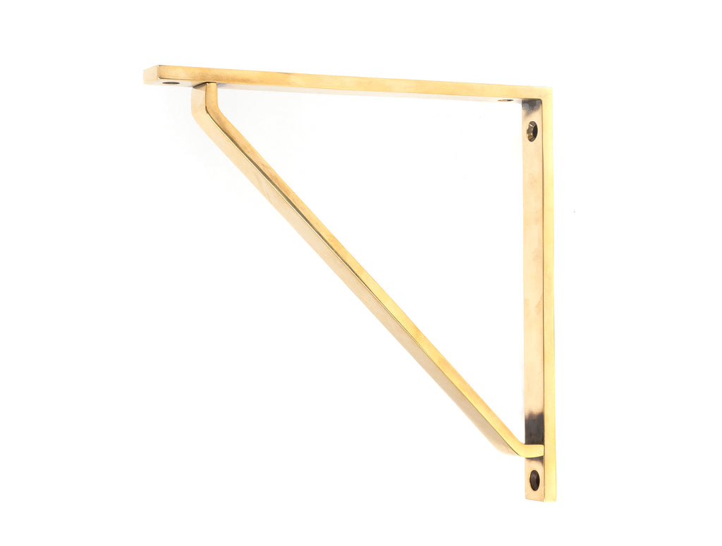 From The Anvil's Aged Brass Barton Shelf Bracket