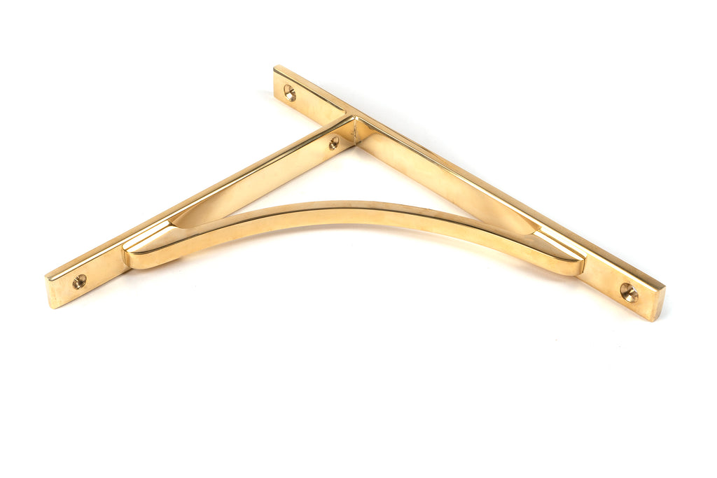 From The Anvil's Polished Brass Apperley Shelf Bracket