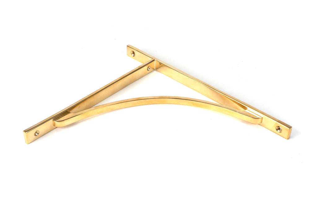 From The Anvil's Polished Brass Apperley Shelf Bracket