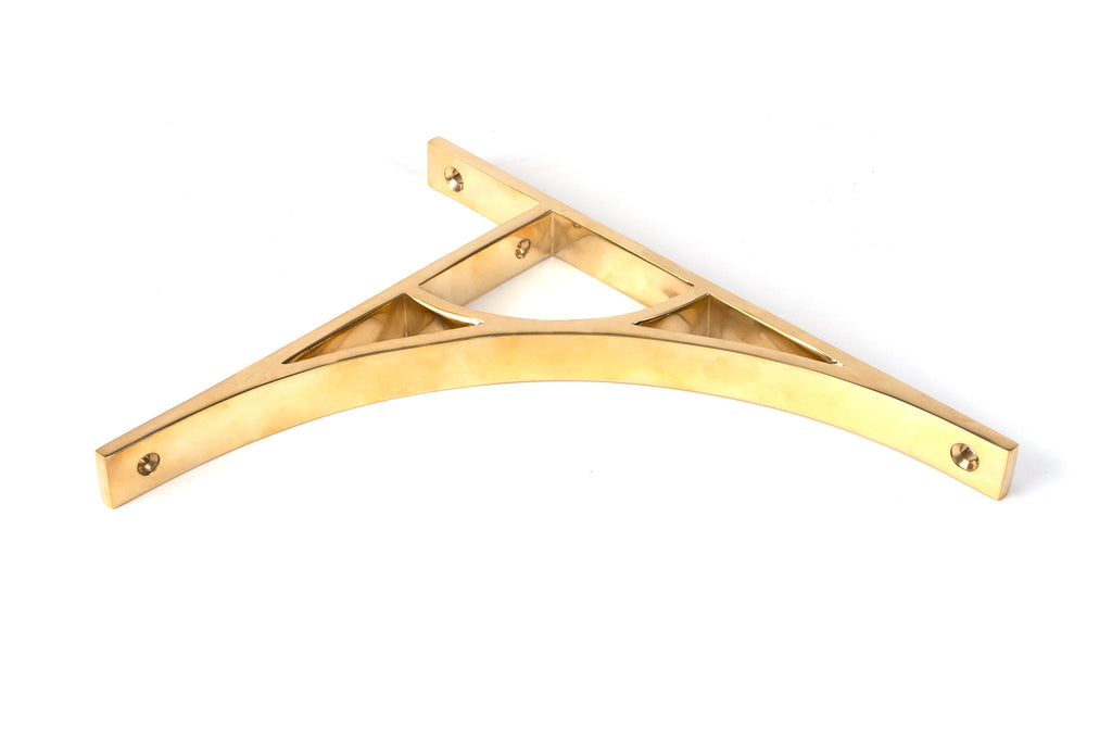 From The Anvil's Polished Brass Tyne Shelf Bracket