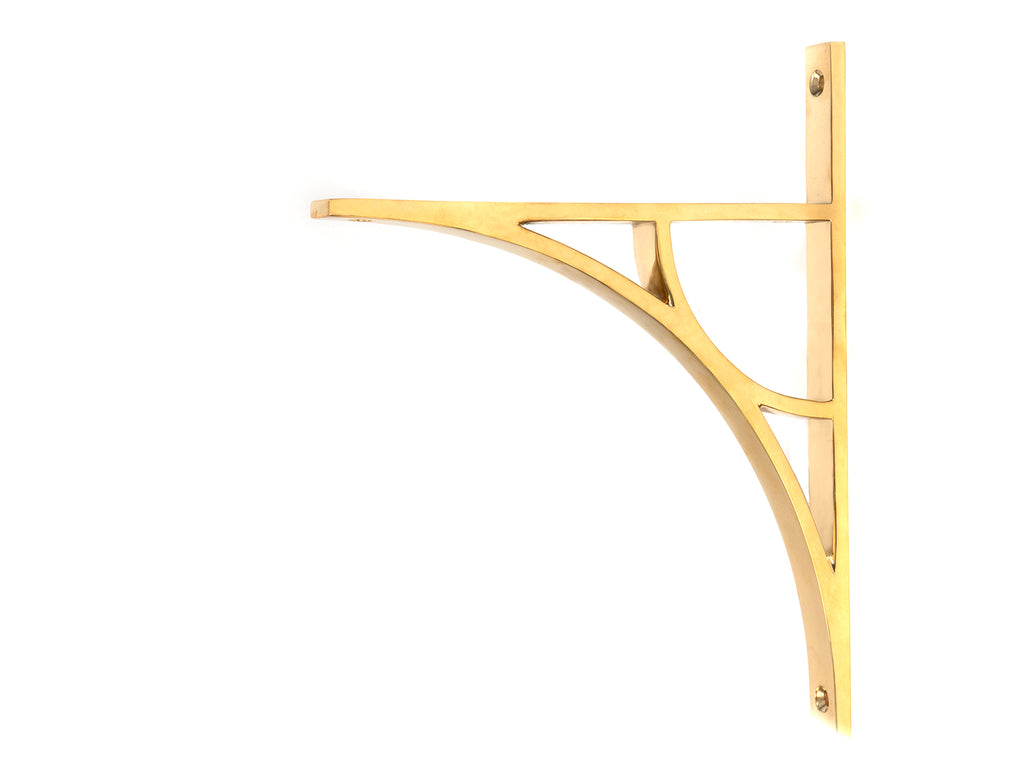 From The Anvil's Polished Brass Tyne Shelf Bracket