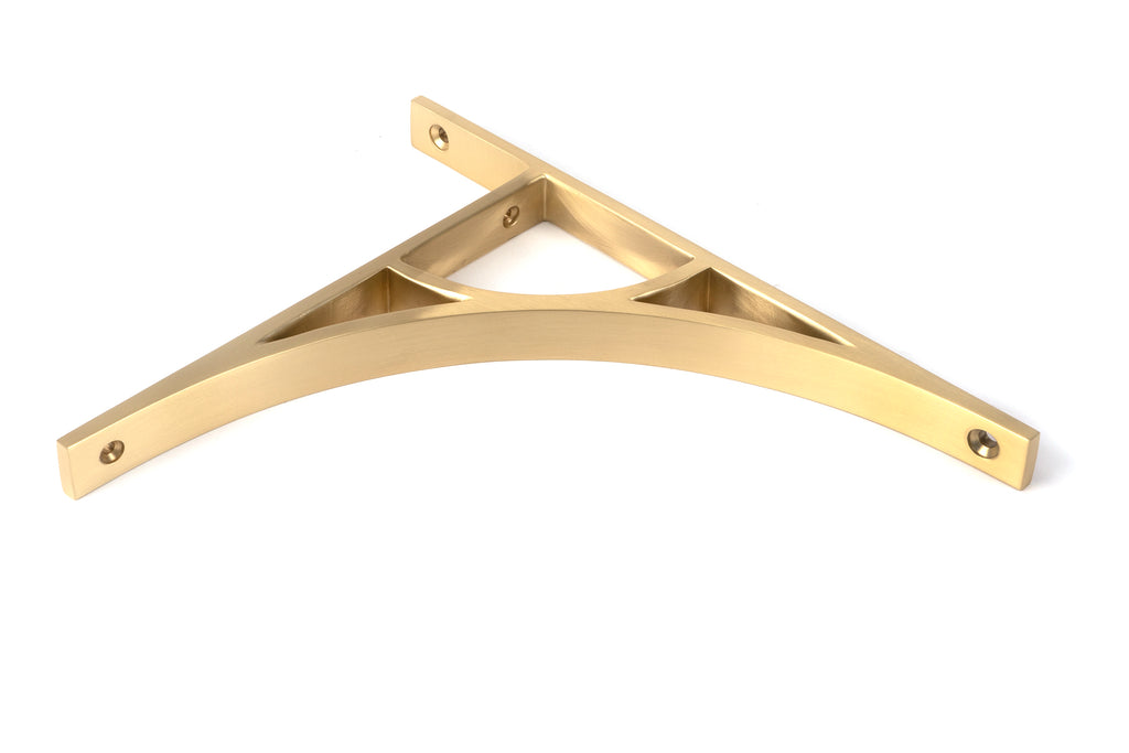 From The Anvil's Satin Brass Tyne Shelf Bracket