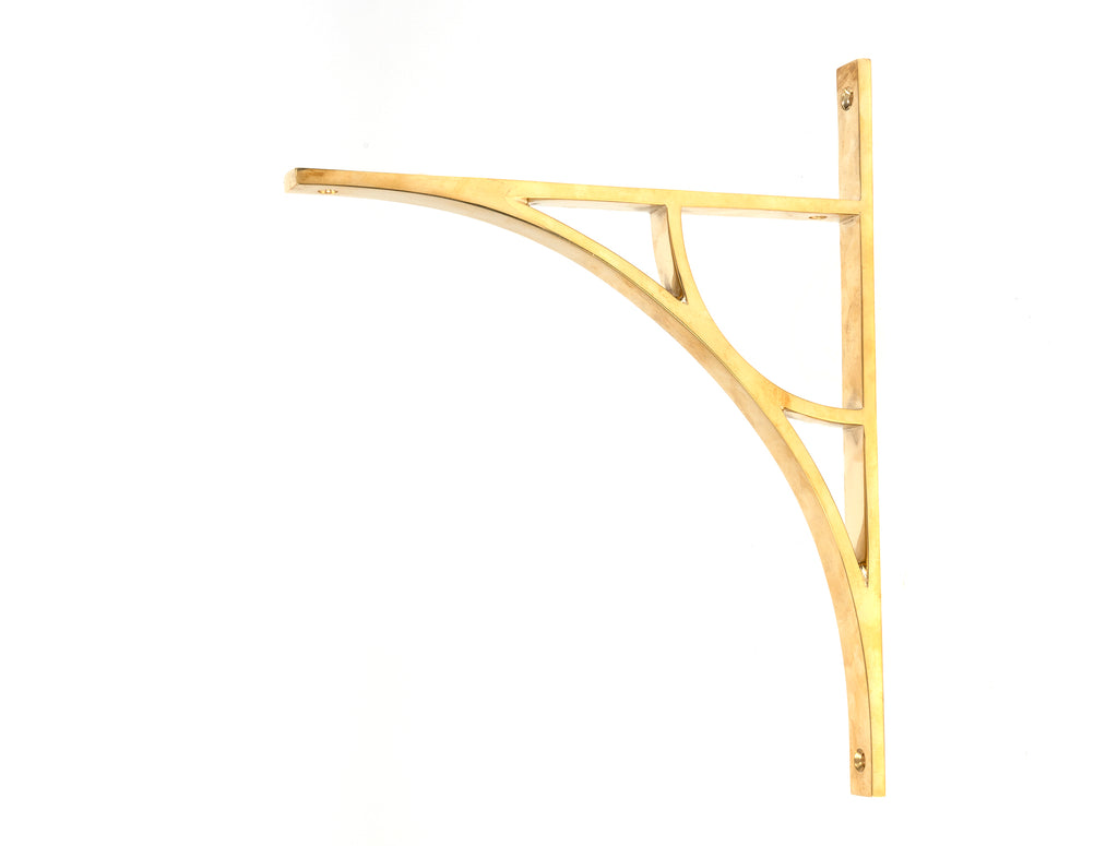 From The Anvil's Polished Brass Tyne Shelf Bracket