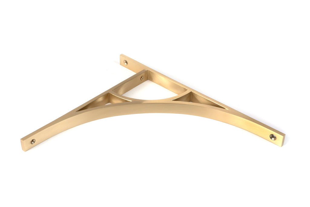 From The Anvil's Satin Brass Tyne Shelf Bracket