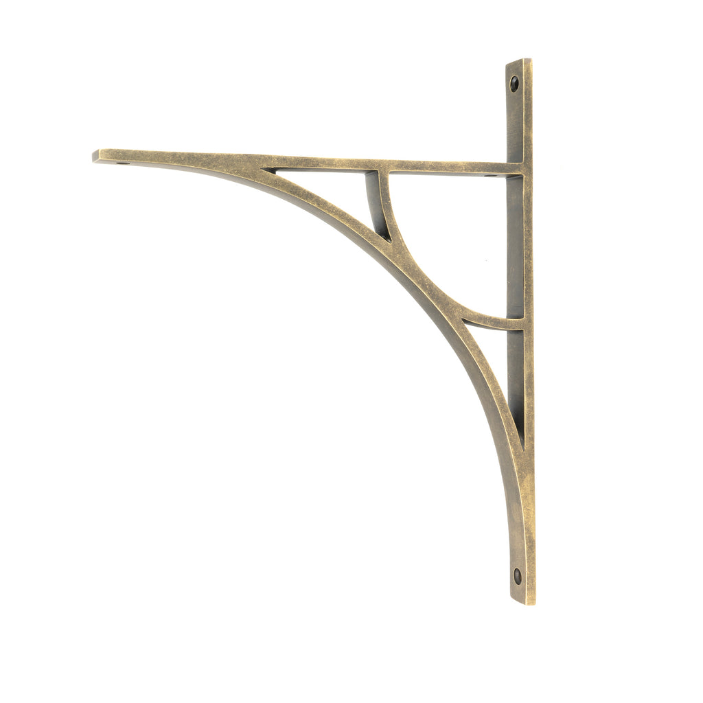 From The Anvil's Burnished Brass Tyne Shelf Bracket