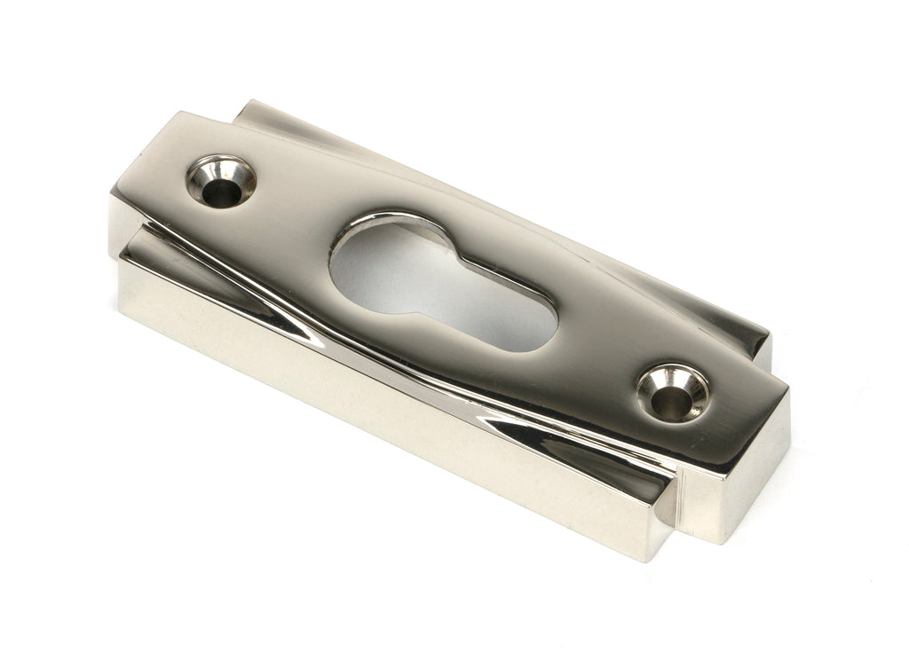 From The Anvil's Polished Nickel Art Deco Euro Escutcheon Set