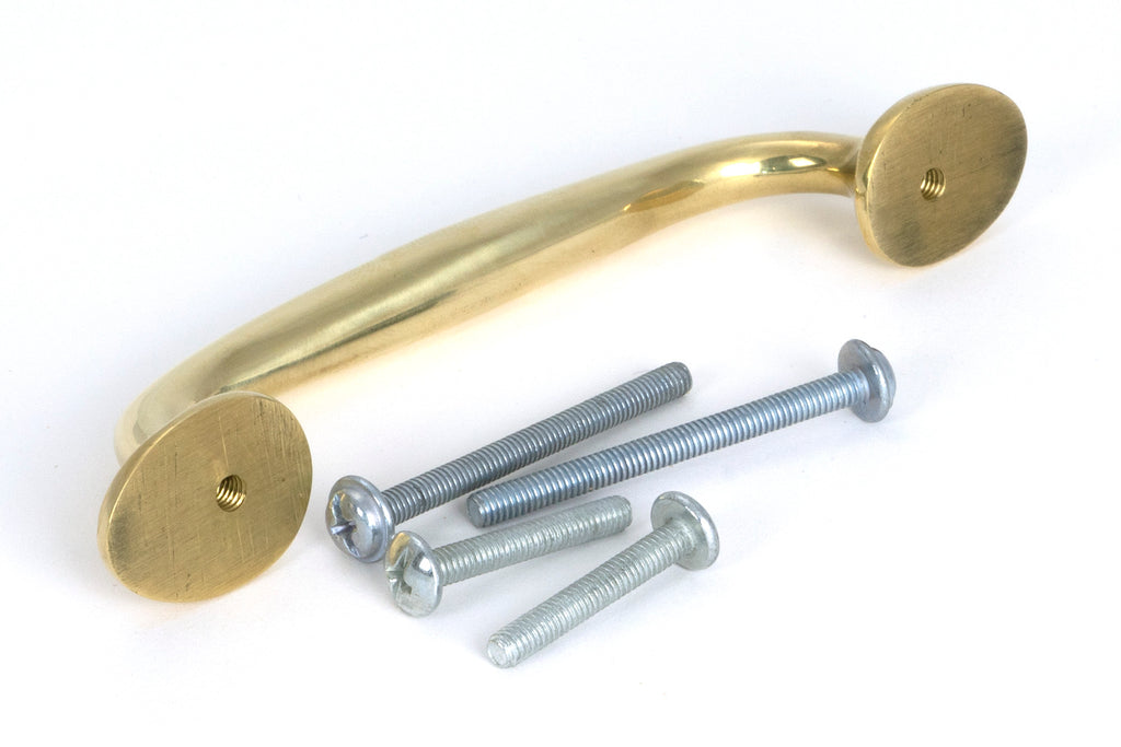 From The Anvil's Polished Brass Moore Pull Handle