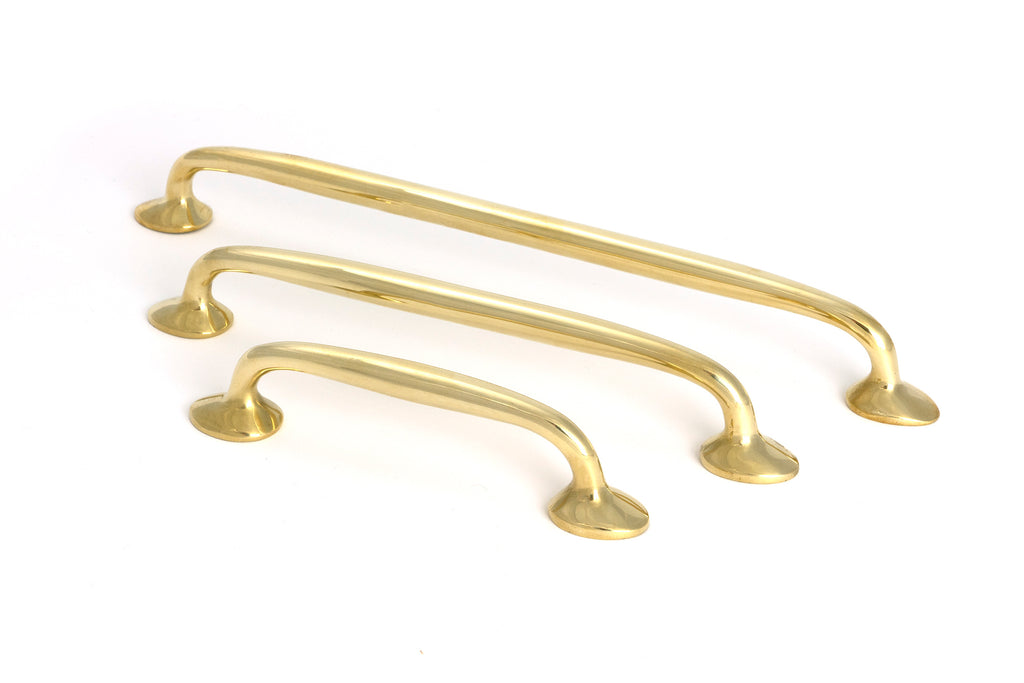 From The Anvil's Polished Brass Moore Pull Handle