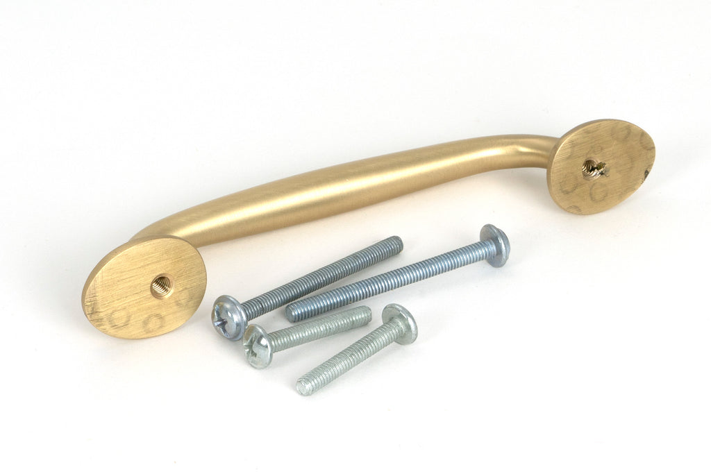 From The Anvil's Satin Brass Moore Pull Handle