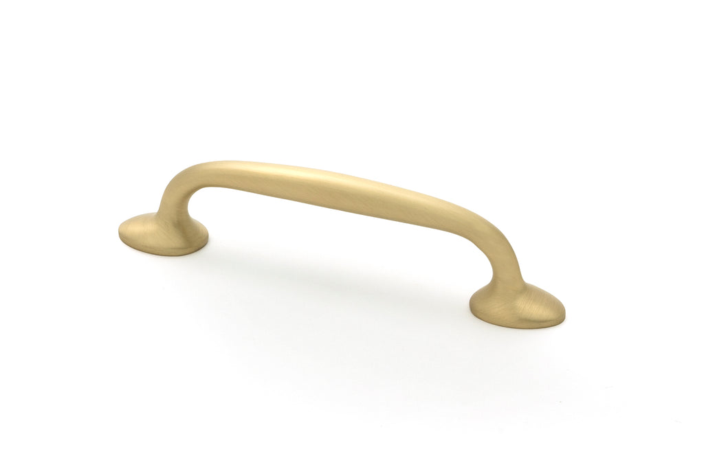 From The Anvil's Satin Brass Moore Pull Handle