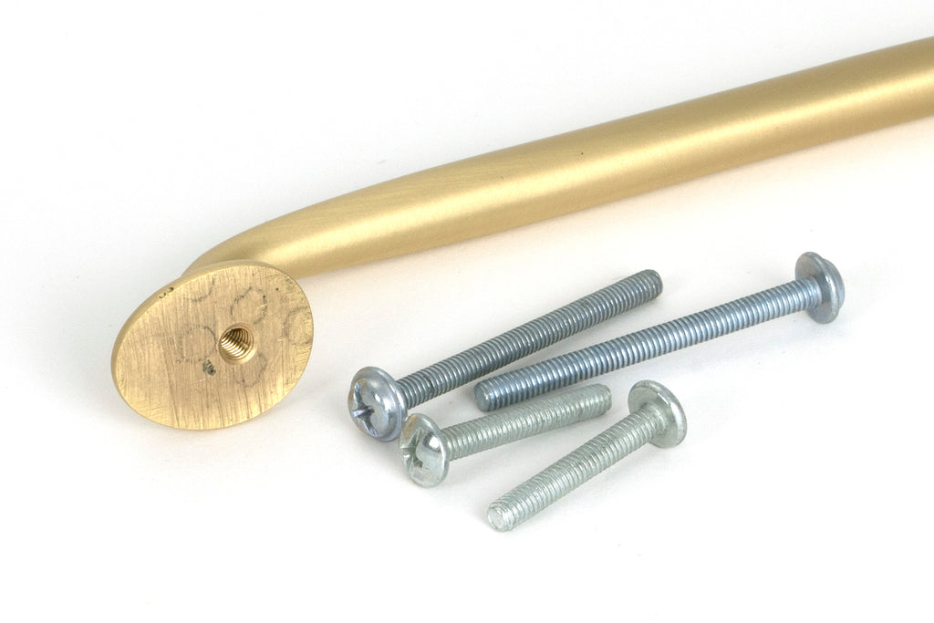 From The Anvil's Satin Brass Moore Pull Handle