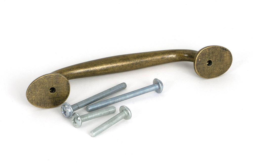 From The Anvil's Burnished Brass Moore Pull Handle