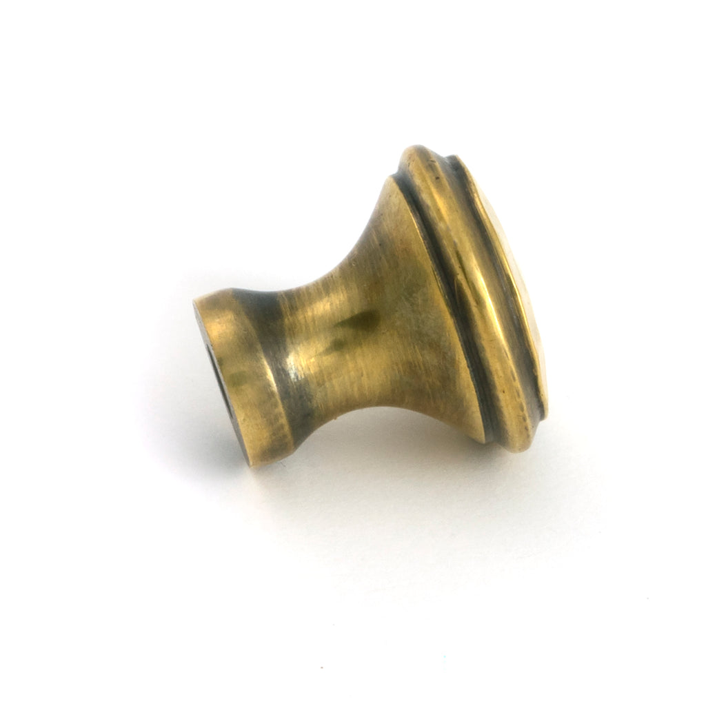 From The Anvil's Aged Brass Hammered Cabinet Knob