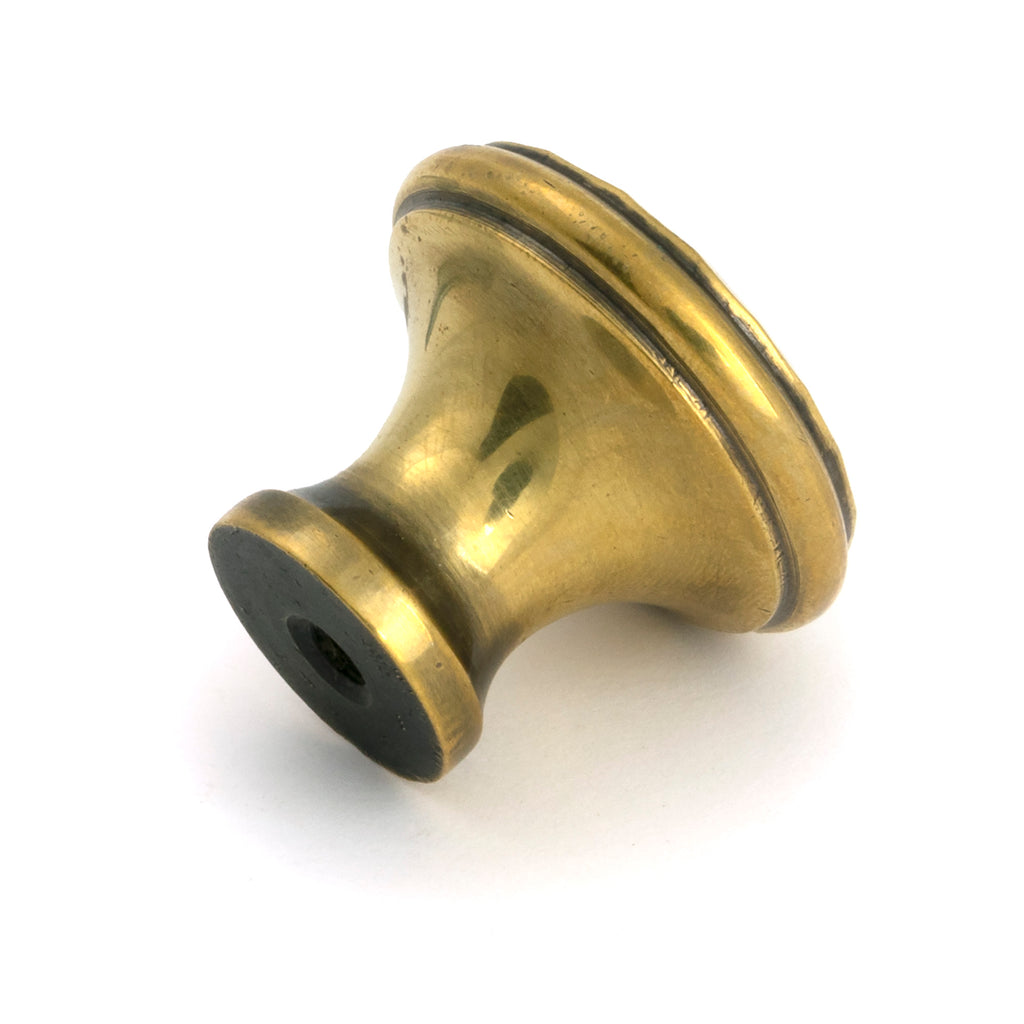 From The Anvil's Aged Brass Hammered Cabinet Knob