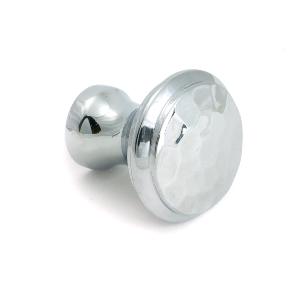 From The Anvil's Polished Chrome Hammered Cabinet Knob