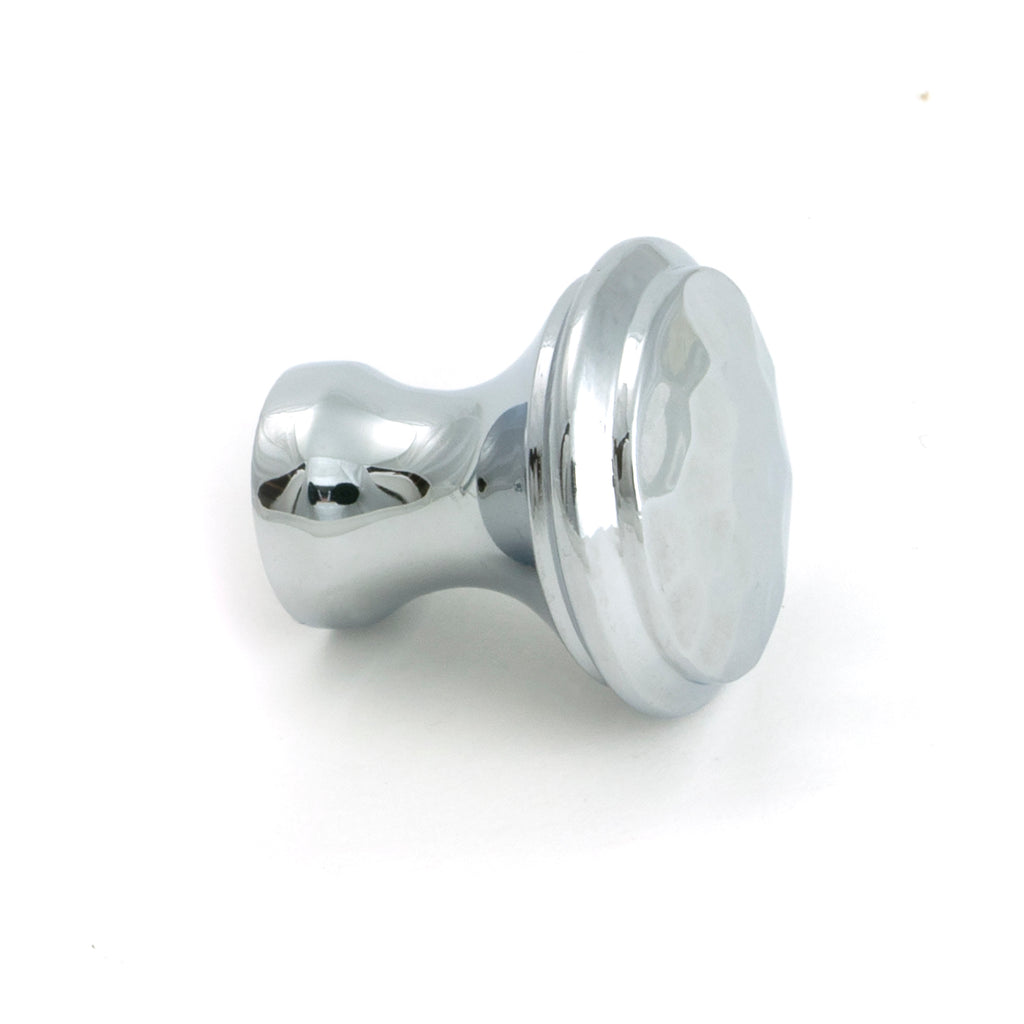 From The Anvil's Polished Chrome Hammered Cabinet Knob