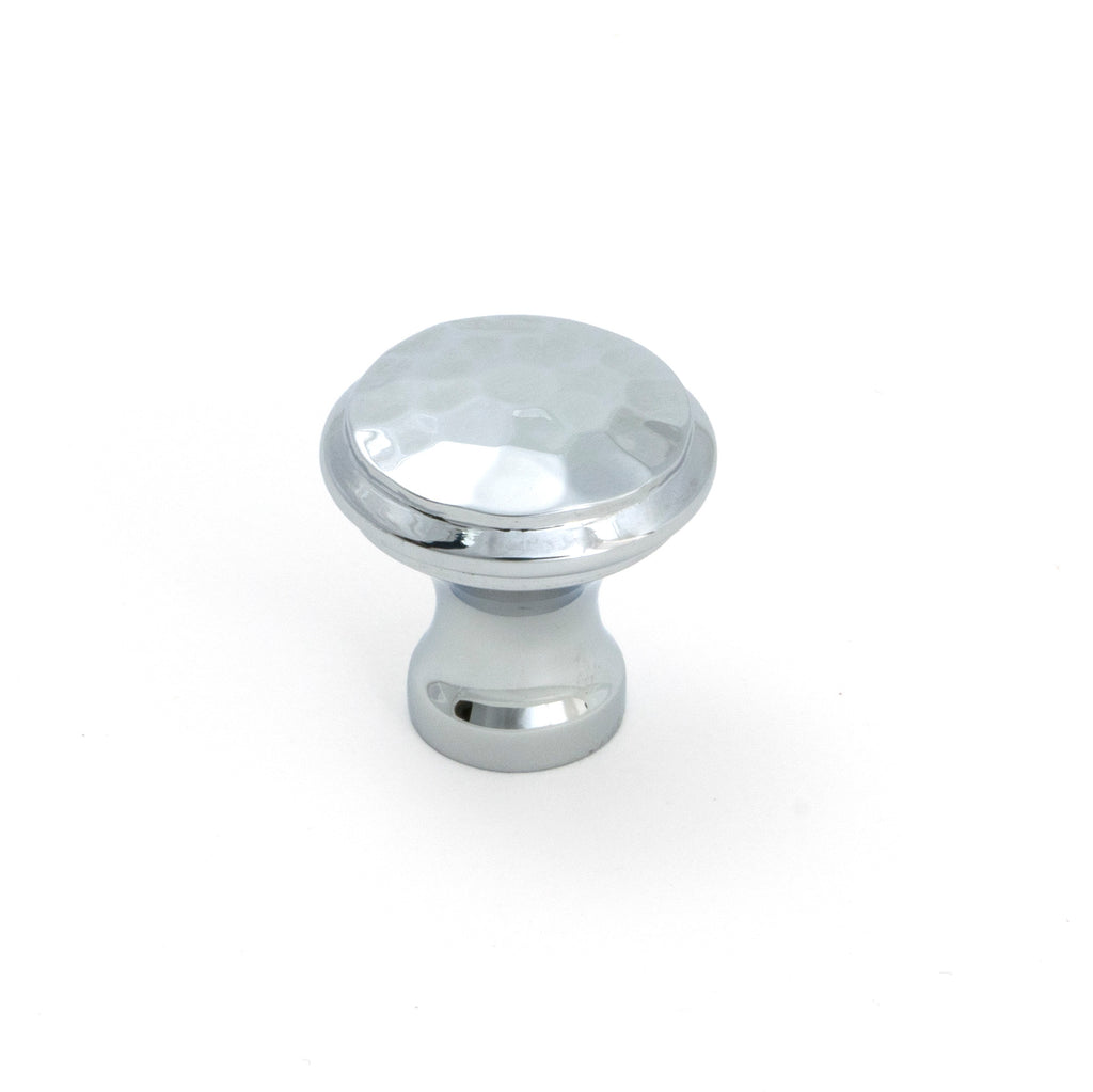 From The Anvil's Polished Chrome Hammered Cabinet Knob