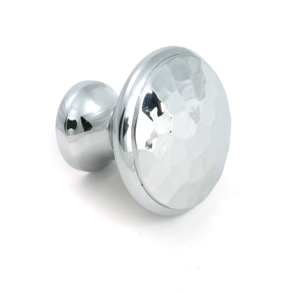 From The Anvil's Polished Chrome Hammered Cabinet Knob