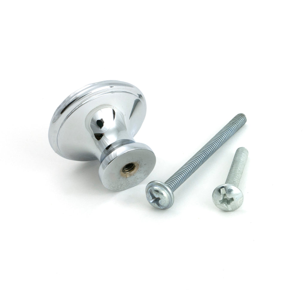 From The Anvil's Polished Chrome Hammered Cabinet Knob