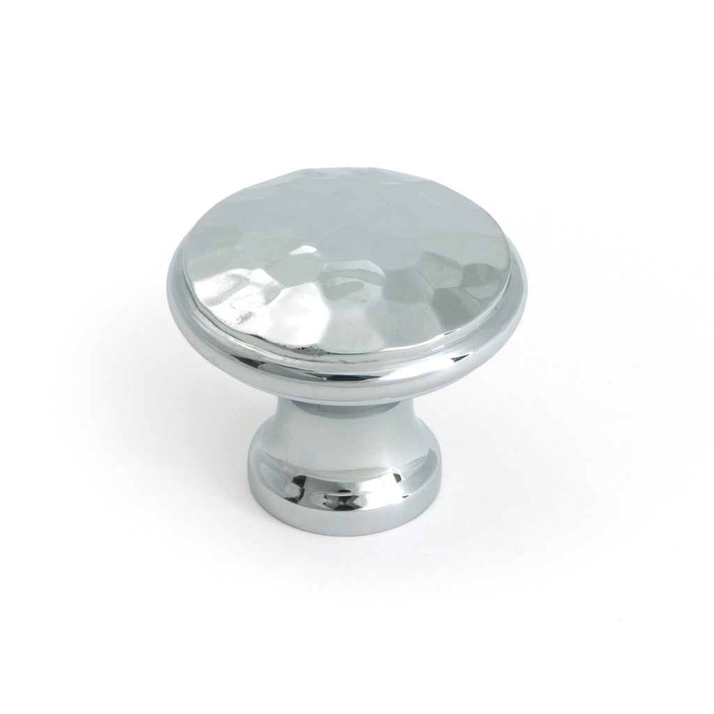 From The Anvil's Polished Chrome Hammered Cabinet Knob